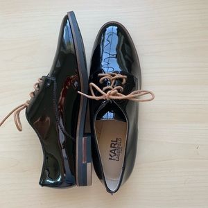 NEVER WORN Karl Lagerfield tie up shoes